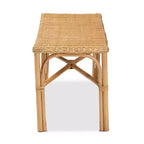 Banc d'appoint Cacaban en rotin naturel/marron - bali & pari : Fabriqué à la main, mobilier d'intérieur, banc d'entrée