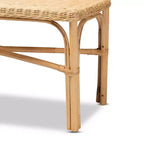 Banc d'appoint Cacaban en rotin naturel/marron - bali & pari : Fabriqué à la main, mobilier d'intérieur, banc d'entrée
