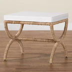 Repose-pieds en jonc de mer Maliyah Bali & Pari, marron naturel