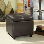 Treasure Upholstered Vinyl Storage Ottoman Espresso - Modway
