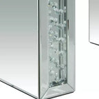 Tabouret Rembourré Miroité Glam Argenté - Olivia & May