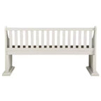 Banc Joanna 18" avec dossier marron foncé/ivoire - Steve Silver Co. : Style campagnard, cadre en bois massif, finition bicolore, 2 places