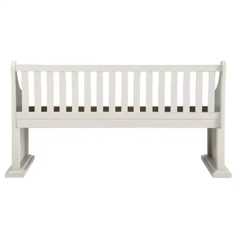 Banc Joanna 18" avec dossier marron foncé/ivoire - Steve Silver Co. : Style campagnard, cadre en bois massif, finition bicolore, 2 places