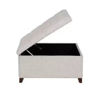 Pouf de rangement carré Linon Madeleine, naturel