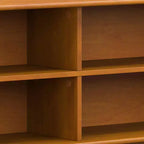 WyndenHall Étagère basse Tierney de 30 po marron teck : Style moderne, 4 étagères fixes, Structure en bois d'hévéa