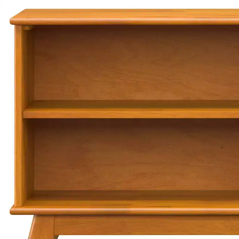 WyndenHall Étagère basse Tierney de 30 po marron teck : Style moderne, 4 étagères fixes, Structure en bois d'hévéa