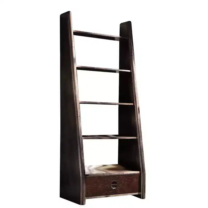 Acme Furniture 31.5" Brancaster Decorative Bookshelf Aluminum : 5-Tier Storage, No Assembly Required