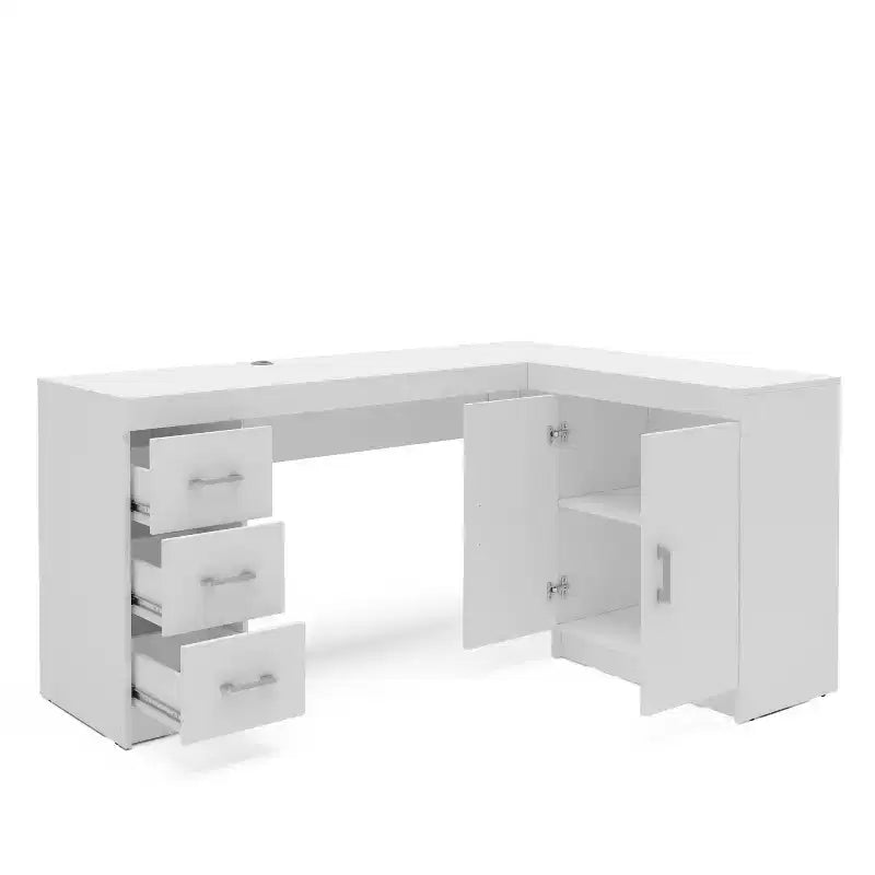 Bureau d'Angle Mayne Blanc - Polifurniture