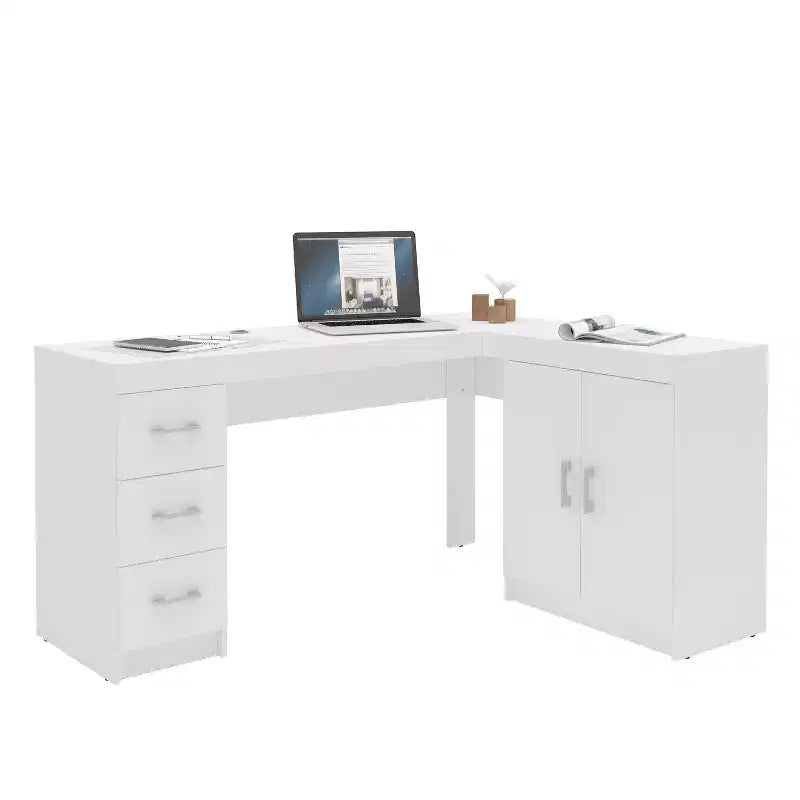 Bureau d'Angle Mayne Blanc - Polifurniture
