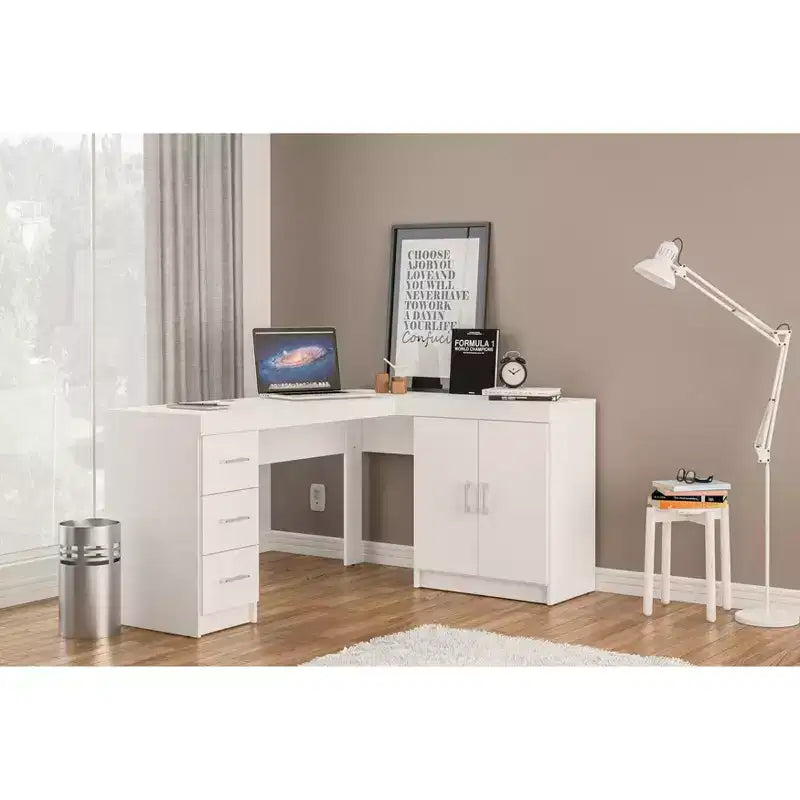 Bureau d'Angle Mayne Blanc - Polifurniture
