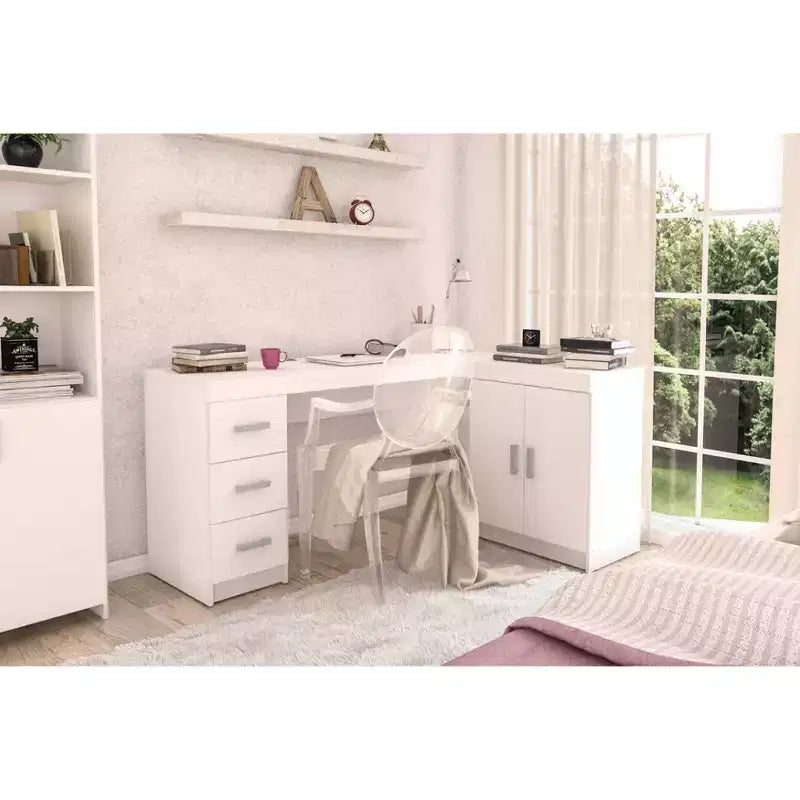 Bureau d'Angle Mayne Blanc - Polifurniture
