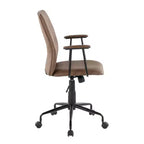 Chaise de bureau LumiSource Fredrick en métal noir/PU expresso