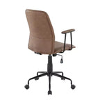 Chaise de bureau LumiSource Fredrick en métal noir/PU expresso