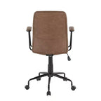Chaise de bureau LumiSource Fredrick en métal noir/PU expresso