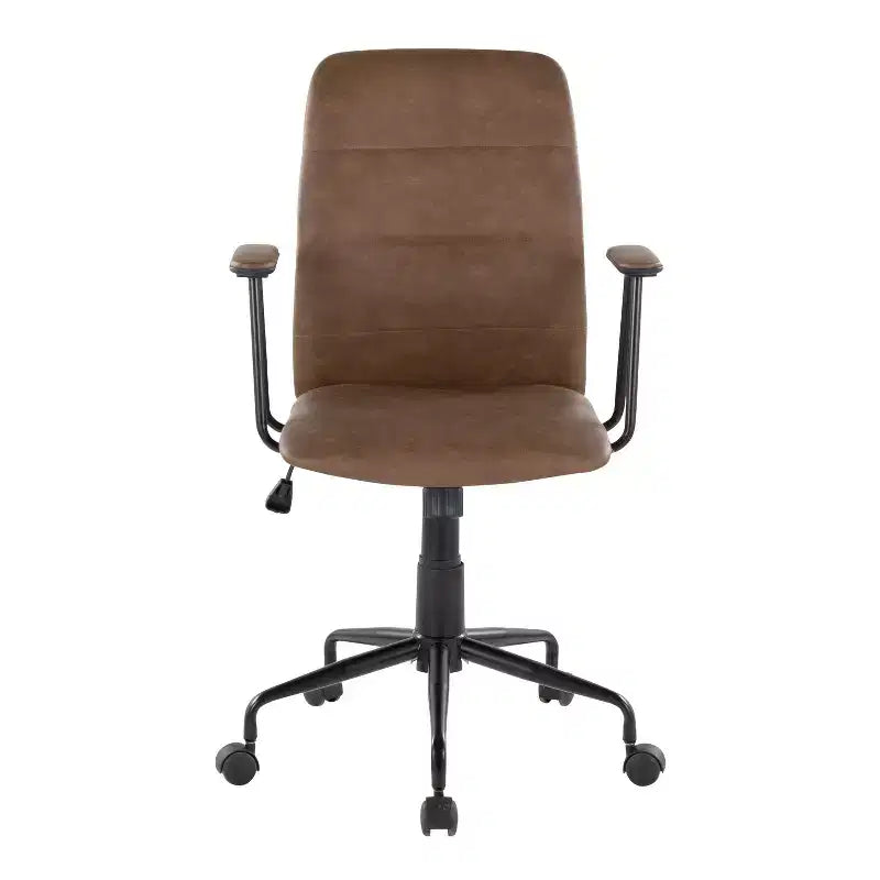 Chaise de bureau LumiSource Fredrick en métal noir/PU expresso