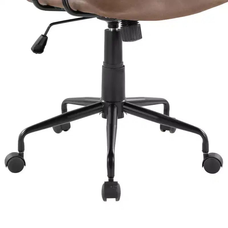Chaise de bureau LumiSource Fredrick en métal noir/PU expresso
