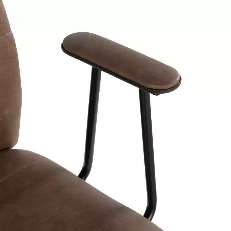 Chaise de bureau LumiSource Fredrick en métal noir/PU expresso