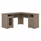 Cabot 60W L Shaped Computer Desk Ash Gray - Bush Furniture