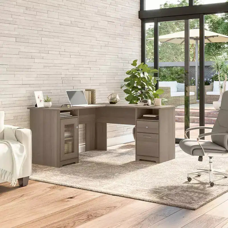 Bureau d'angle 60W Cabot gris cendré - Bush Furniture