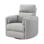 40" Sagen Active Sitting Chair Gray Leather Aire - Acme Furniture: Plush, Recline 150°, No Assembly