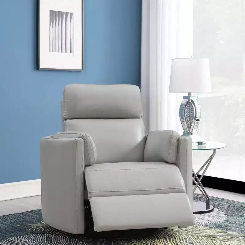 Fauteuil de bureau actif 40" Sagen en similicuir gris - Acme Furniture : Moelleux, Inclinable à 150°, Aucun assemblage requis