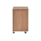 Wedeln Meuble de classement à 3 tiroirs en bois au fini naturel - Powell : Rangement mobile avec roulettes verrouillables