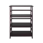 42" 4 Shelf Bookcase Espresso - Flora Home: Solid Wood, Contemporary, Open Back