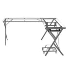 Bureau Demas d'Acme Furniture, verre transparent/fini argent