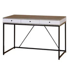 Buylateral Chelsea 3 Drawer Desk Black/Gray/White