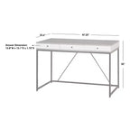 Buylateral Bureau 3 Tiroirs Chelsea Noir/Gris/Blanc