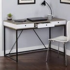 Buylateral Bureau 3 Tiroirs Chelsea Noir/Gris/Blanc