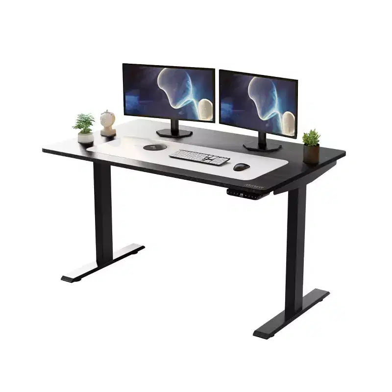 60"x30" Electric Standing Desk with Adjustability ( 27.2"-45.3") Black Bamboo Black - Uncaged Ergonomics