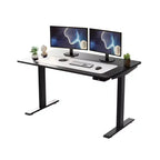 60"x30" Electric Standing Desk with Adjustability ( 27.2"-45.3") Black Bamboo Black - Uncaged Ergonomics