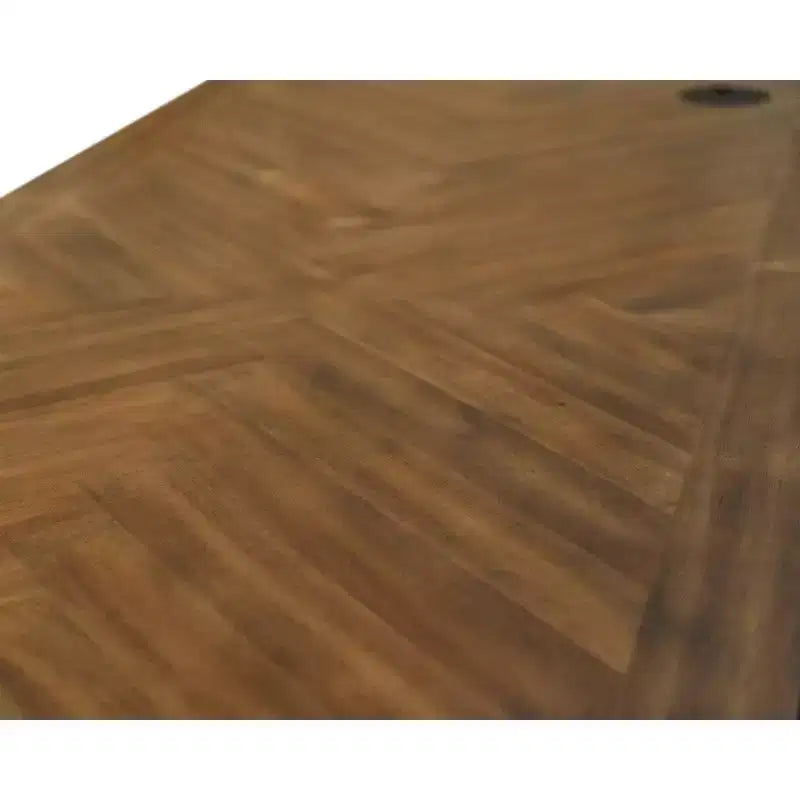 Bureau de Direction Martin Furniture Porter Traditionnel en Bois Double Piétement Marron : Aucun Assemblage Requis, 68,5" de Largeur, Tiroir Polyvalent