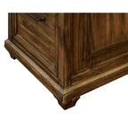 Bureau de Direction Martin Furniture Porter Traditionnel en Bois Double Piétement Marron : Aucun Assemblage Requis, 68,5" de Largeur, Tiroir Polyvalent