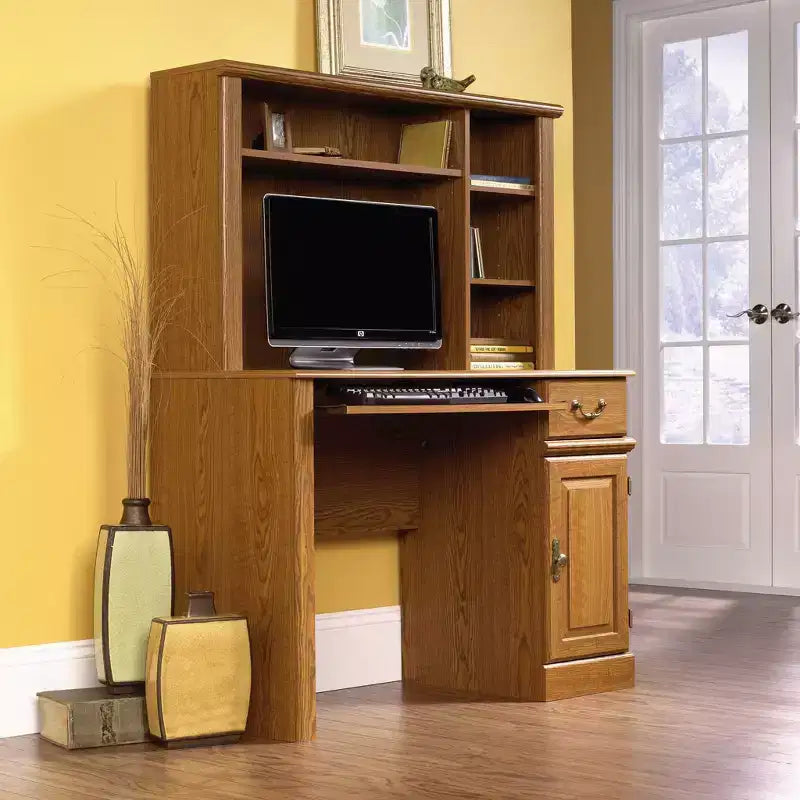 Bureau informatique Orchard Hills avec huche gris - Sauder