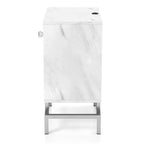 Lot de 2 tables d'appoint Rupelt avec port USB blanc antique - miBasics