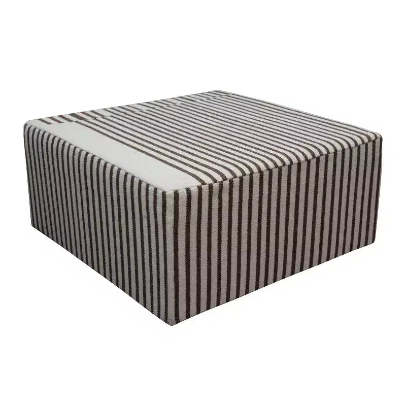 Table basse Kilim « Storied Home » crème et marron : Carrée, aucun assemblage, MDF, 4 points/pieds