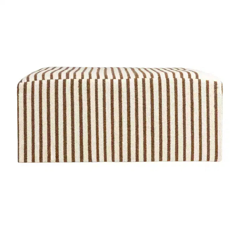Table basse Kilim « Storied Home » crème et marron : Carrée, aucun assemblage, MDF, 4 points/pieds