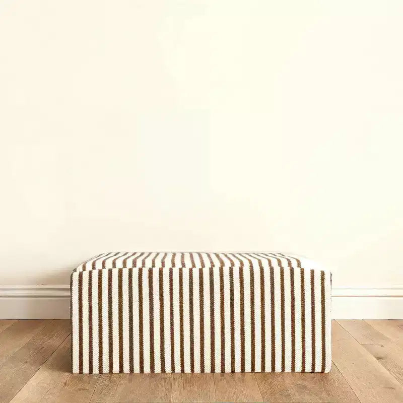 Table basse Kilim « Storied Home » crème et marron : Carrée, aucun assemblage, MDF, 4 points/pieds