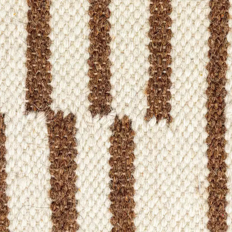 Table basse Kilim « Storied Home » crème et marron : Carrée, aucun assemblage, MDF, 4 points/pieds