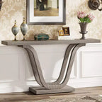 LITTLE TREE Table console style ferme 140 cm, gris clair