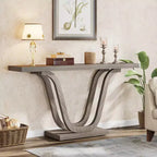LITTLE TREE Table console style ferme 140 cm, gris clair