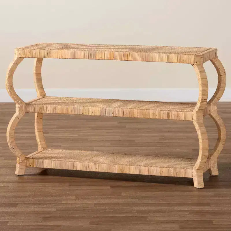Console 3 Niveaux Dalida Rattan bali & pari Naturel