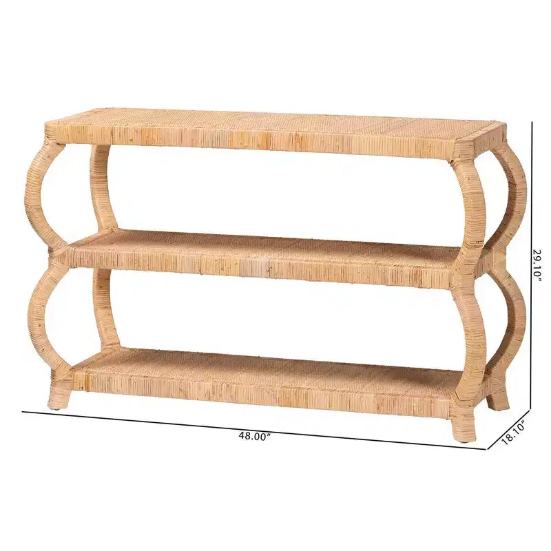 Console 3 Niveaux Dalida Rattan bali & pari Naturel