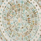 Baxton Studio Quintus Meuble de Rangement en Nacre et Métal Mosaïque/Blanc/Doré : Accent Élégant, Étagères Fixes, Aucun Assemblage Requis