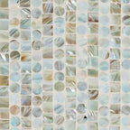 Baxton Studio Quintus Meuble de Rangement en Nacre et Métal Mosaïque/Blanc/Doré : Accent Élégant, Étagères Fixes, Aucun Assemblage Requis