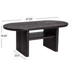Storied Home Table basse Firwood noire