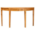 bali &amp; pari Jihan Console demi-lune en véritable bois de loupe de Mappa Burl clair