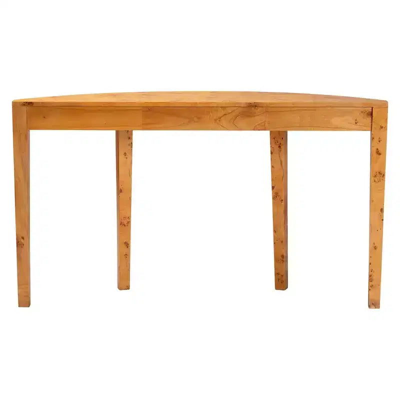 bali &amp; pari Jihan Console demi-lune en véritable bois de loupe de Mappa Burl clair
